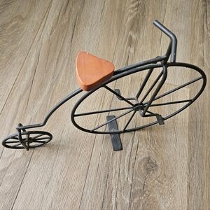 Vintage Metal and Wood Bicycle Sculpture